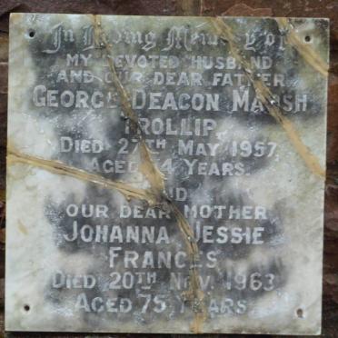 TROLLIP George Deacon Marsh -1957 &amp; Johanna Jessie Frances -1963