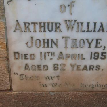 TROYE Arthur William John -1950