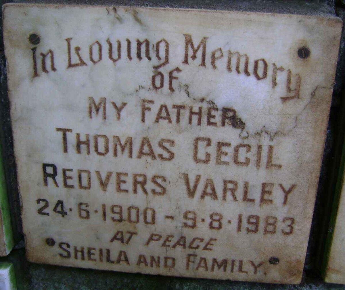 VARLEY Thomas Cecil Redvers 1900-1983