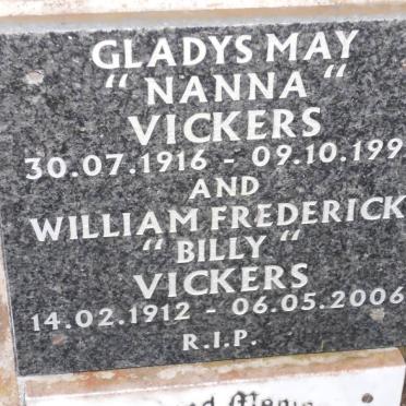 VICKERS William Frederick 1912-2006 - Gladys May 1916-1991