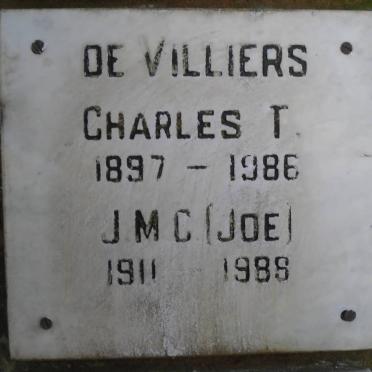 VILLIERS Charles T., de 1897-1986 :: de VILLIERS J.M.C. 1911-1986