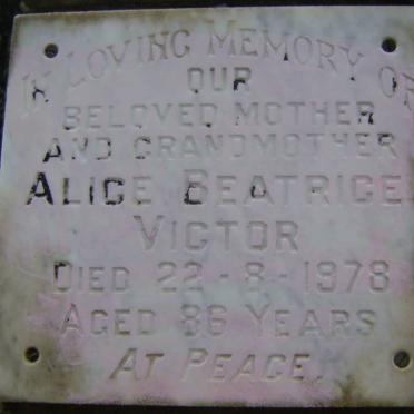 VICTOR Alice Beatrice -1978