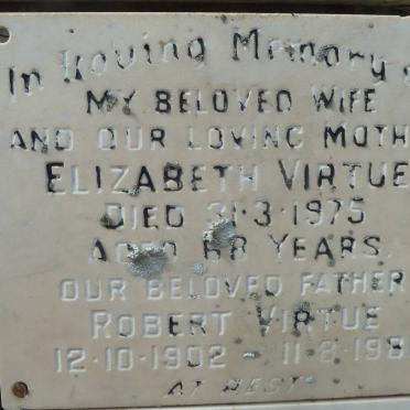 VIRTUE Robert 1902-1981 &amp; Elizabeth -1975