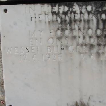 VIVIERS Wessel Burger 1925-1972