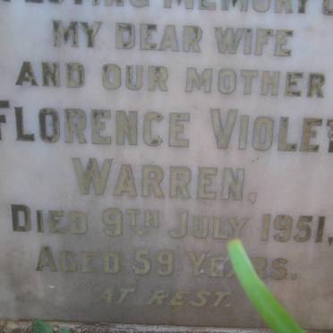 WARREN Florence Violet -1951