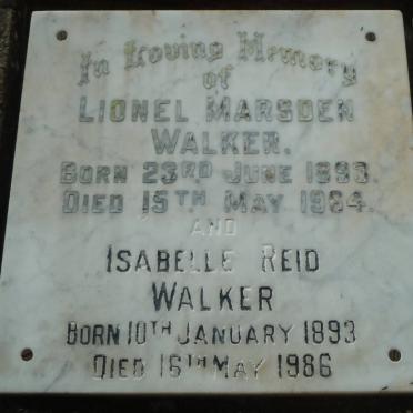WALKER Lionel Marsden 1893-1964 &amp; Isabelle Reid 1893-1986
