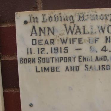 WALLWORK Ann 1915-1970