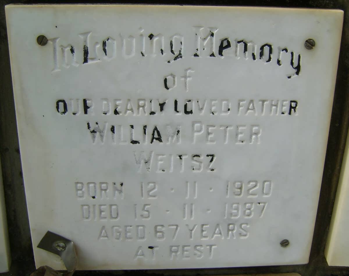 WEITSZ William Peter 1920-1987