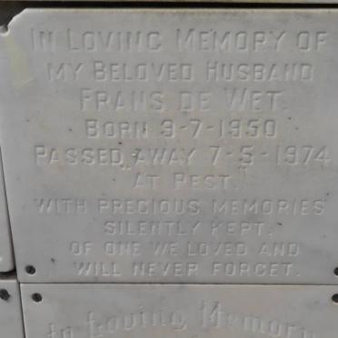 WET Frans, de 1950-1974