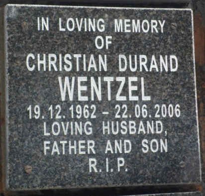 WENTZEL Christian Durand 1962-2006