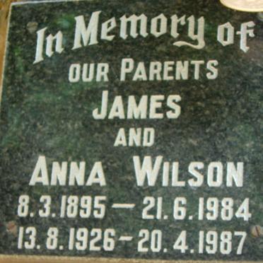WILSON James 1895-1984 &amp; Anna 1926-1987