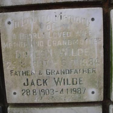 WILDE Jack 1903-1987 &amp; Doreen 1907-1984