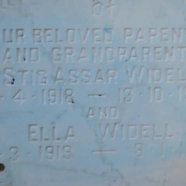 WIDELL Stig Assar 1918-1984 &amp; Ella 1919-1988