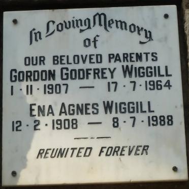 WIGGILL Gordon Godfrey 1907-1964 &amp; Ena Agnes 1908-1988