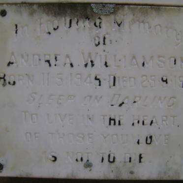 WILLIAMSON Andrea 1945-1972