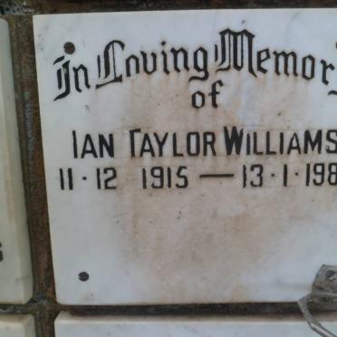 WILLIAMS Ian Taylor 1915-1986