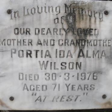 WILSON Portia Ida Alma -1976