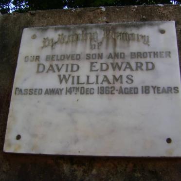 WILLIAMS David Edward -1962