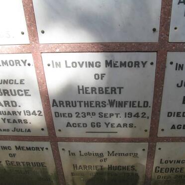 WINFIELD Herbert, Arruthers -1942