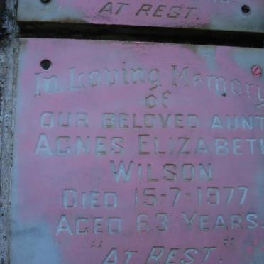 WILSON Agnes Elizabeth -1977