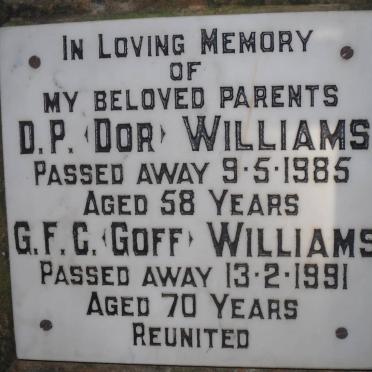 WILLIAMS G.F.C. -1991 &amp; D.P. -1985