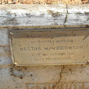WIDDOWSON Hector W. -1971