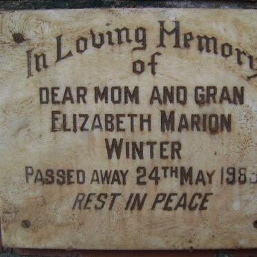 WINTER Elizabeth Marion -1985
