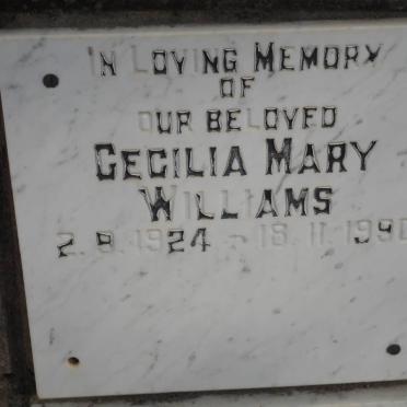 WILLIAMS Cecilia Mary 1924-1990
