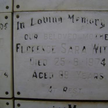 WITTS Florence Sara -1974