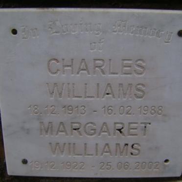 WILLIAMS Charles  1913-1988 &amp; Margaret 1922-2002