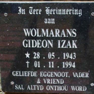 WOLMARANS Gideon Izak 1943-1994