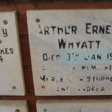 WHYATT Arthur Ernest -1973