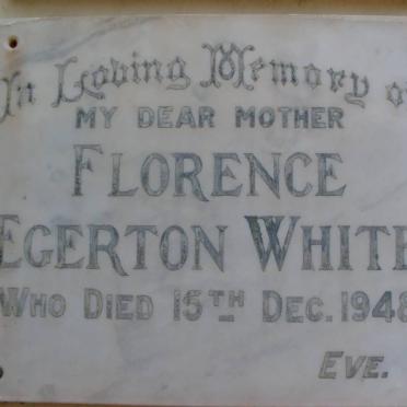 WHITE Florence Egerton -1948
