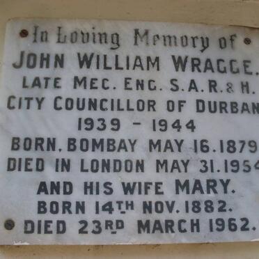 WRAGGE John William 1879-1954 &amp; Mary 1882-1962