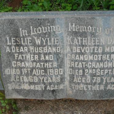 WYLIE Leslie -1980 &amp; Kathleen Daisy -1989