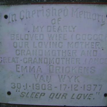 WYK Emma Drickens, van 1908-1977