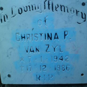 ZYL Christina P., van 1942-1986