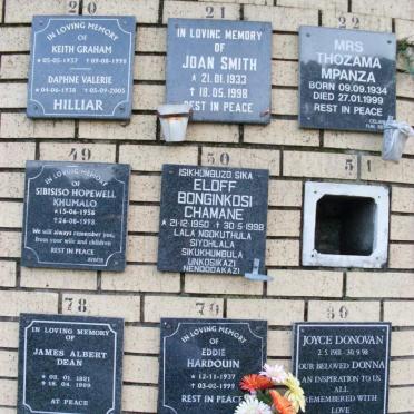 CHAMANE :: DEAN  :: DOVOVAN :: HARDOUIN :: HILLIAR :: KHUMALO :: MPANZA :: SMITH