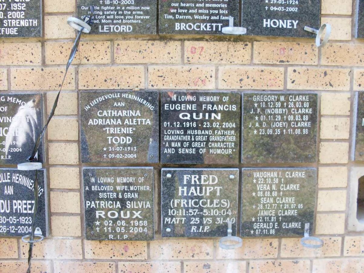 HAUPT :: QUIN :: ROUX :: TODD