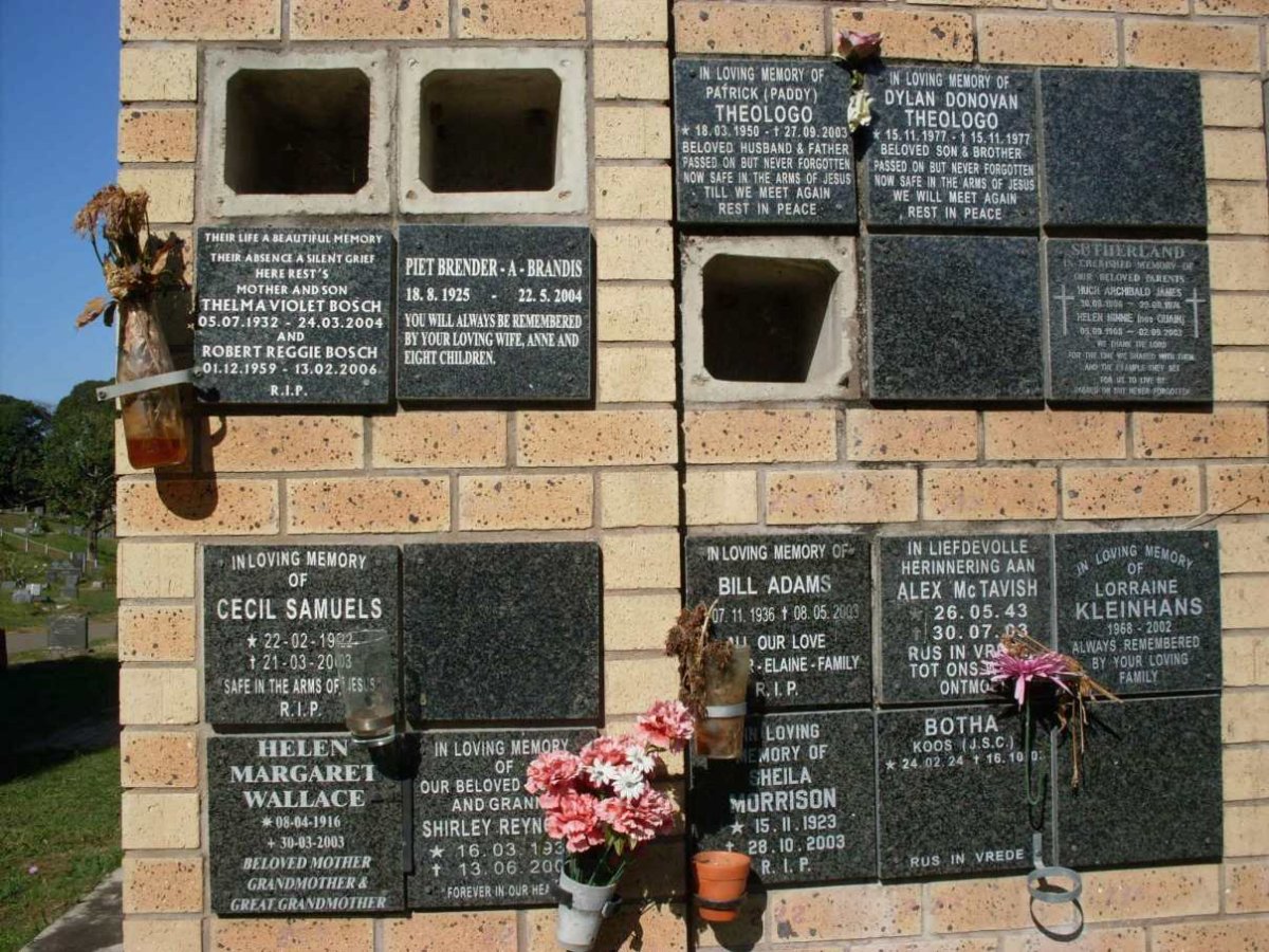 ADAMS :: BOSCH :: BOTHA :: BRANDIS :: Mc TAVISH :: MORRISON :: REYNEKE :: SAMUELS :: THEOLOGO :: WALLACE