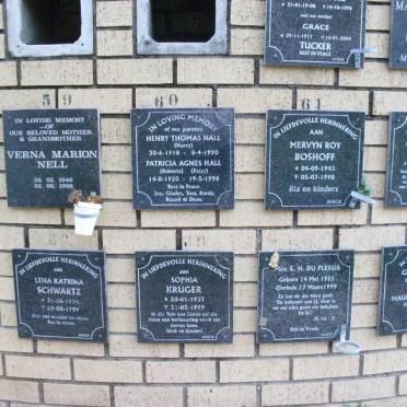 BOSHOFF :: DEEVES :: HALL :: KRUGER :: NELL :: PATON :: DU PLESSIS :: RAS :: SCHWARTZ