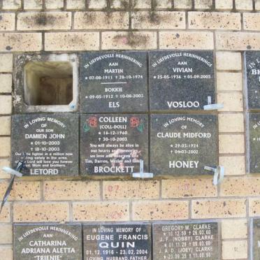 BROCKETT :: CLARKE :: SLAMINI :: ELS :: HONEY :: HORN :: LETORD :: QUIN :: VOSLOO