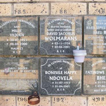 MAISTRY :: VILJOEN :: WOLMARANS :: NDOVELA