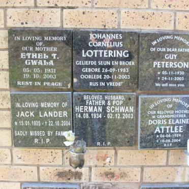 ATTLEE :: GWALA :: LANDER :: LOTTERING :: PETERSON :: SCHWAN