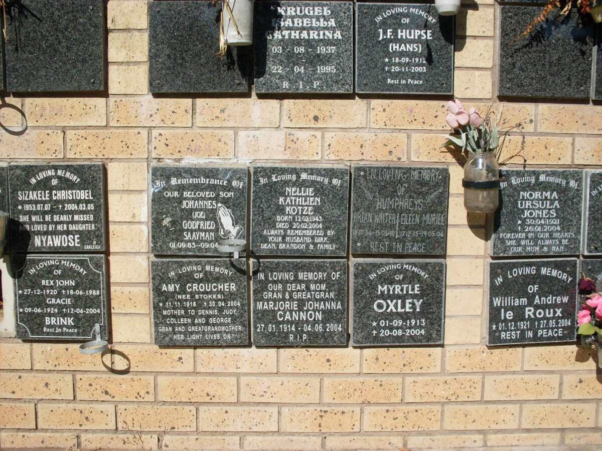 BRINK :: CANNON :: CROUCHER :: HAUPSE :: HUMPHREYS :: KOTZE :: KRUGEL :: NYAWOSE :: OXLEY :: SAAYMAN