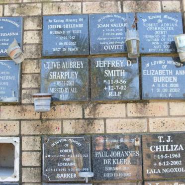 BARKER :: BURDEN CHILIZA :: DE KLERK :: OBERHOLZER :: OLVITT :: SHARPLEY :: SHELEMBE :: SMITH