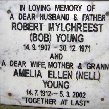 YOUNG Robert Mylchreest 1907-1971 &amp; Amelia Ellen NELL 1912-2002