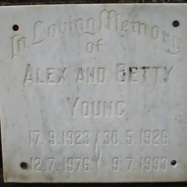 YOUNG Alex 1923-1976 &amp; Betty 1926-1993