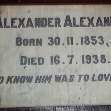 ALEXANDER Alexander 1853-1938