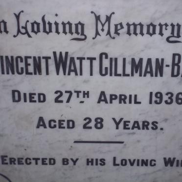 BATE Vincent Watt, GILLMAN -1936